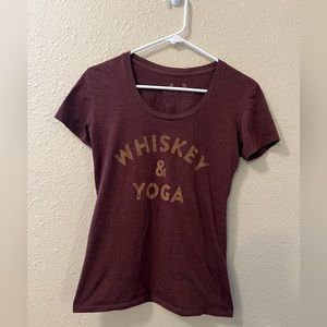 Headline Shirts Maroon size Small Whiskey and Yoga